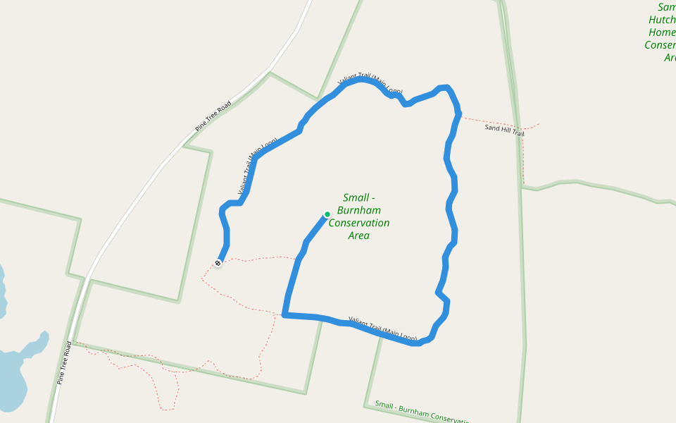 Valiant Trail (Main Loop) walking route map in Litchfield