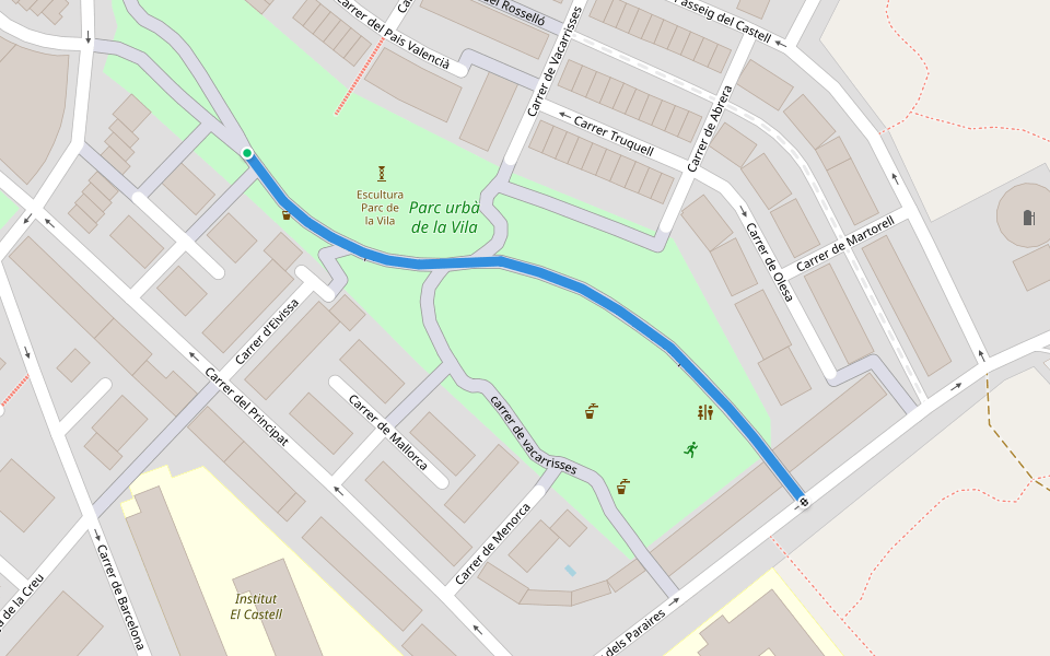 carrer europa walking route map in Esparreguera