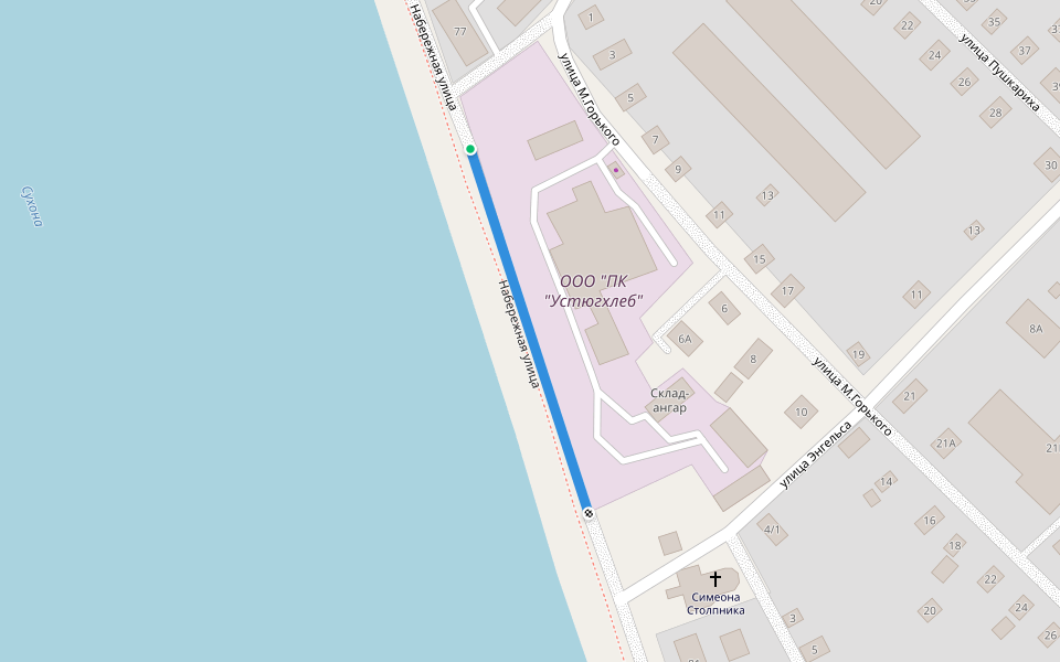 Набережная улица walking route map in Veliky Ustyug