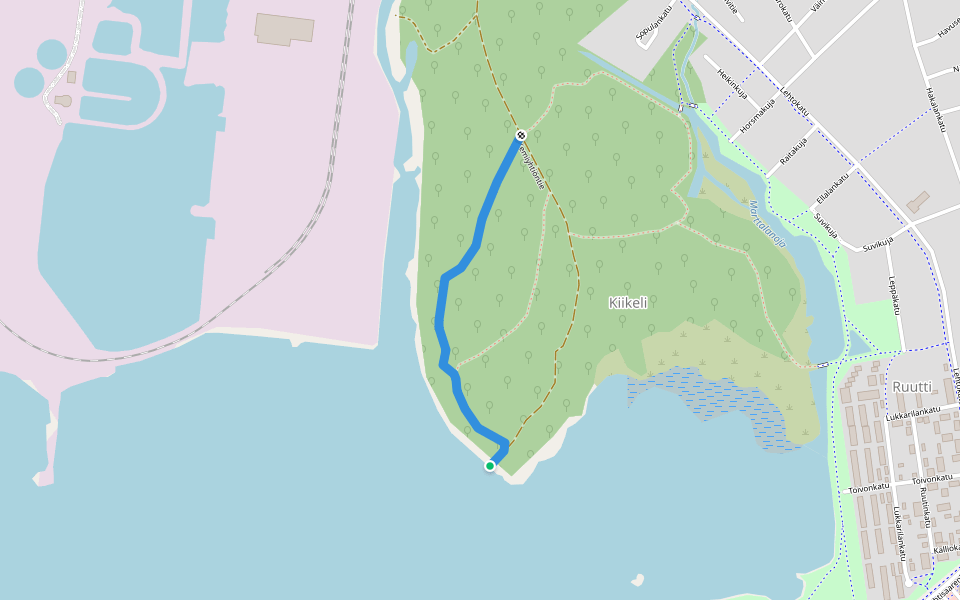 Kiikelin polku walking route map in Kemi