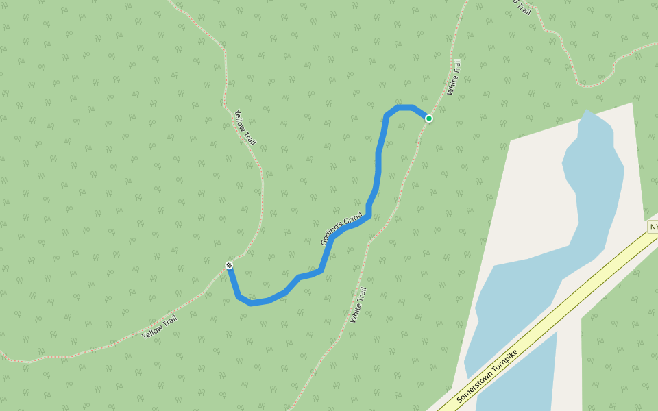 Godino's Grind walking route map in Katonah