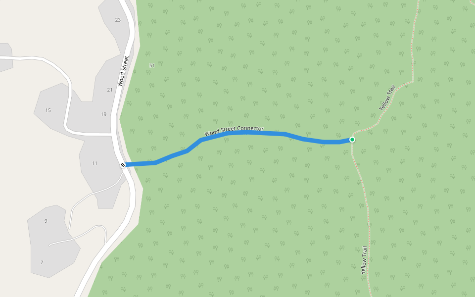 Wood Street Connector walking route map in Katonah