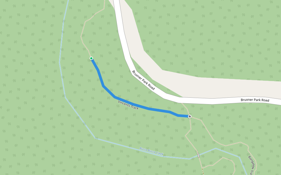 Vincents Track walking route map in Korora