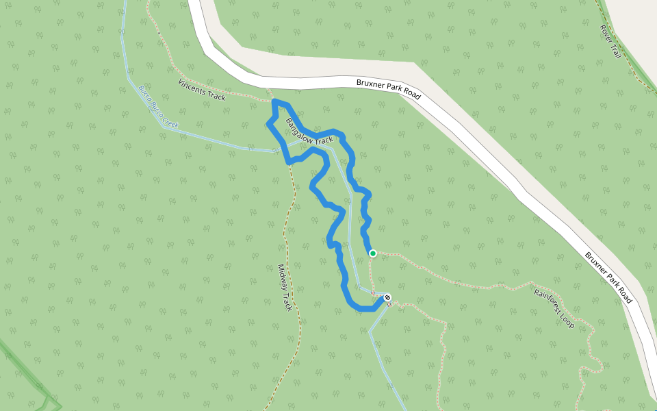 Bangalow Track walking route map in Coffs Harbour
