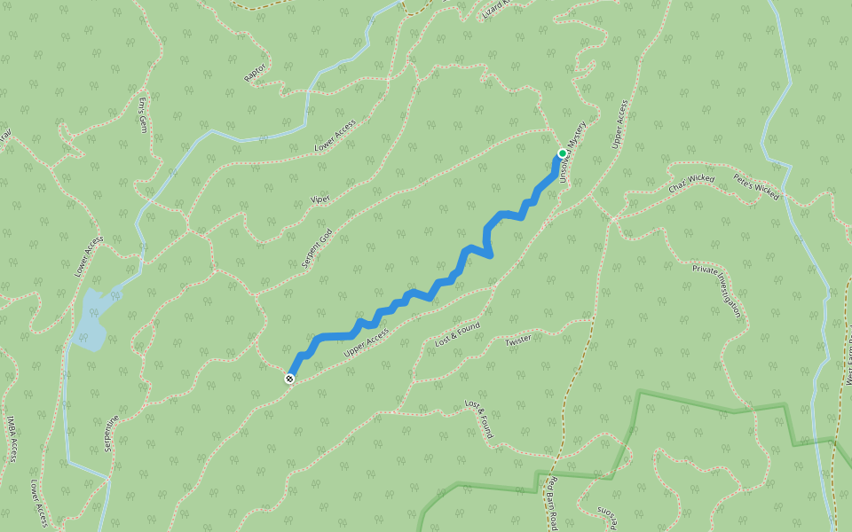 Truckin' walking route map in Granby