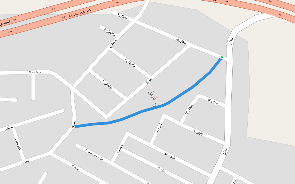 آران walking route map in خوی