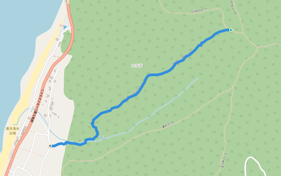 ヨーロッパ松ルート walking route map in Niigata