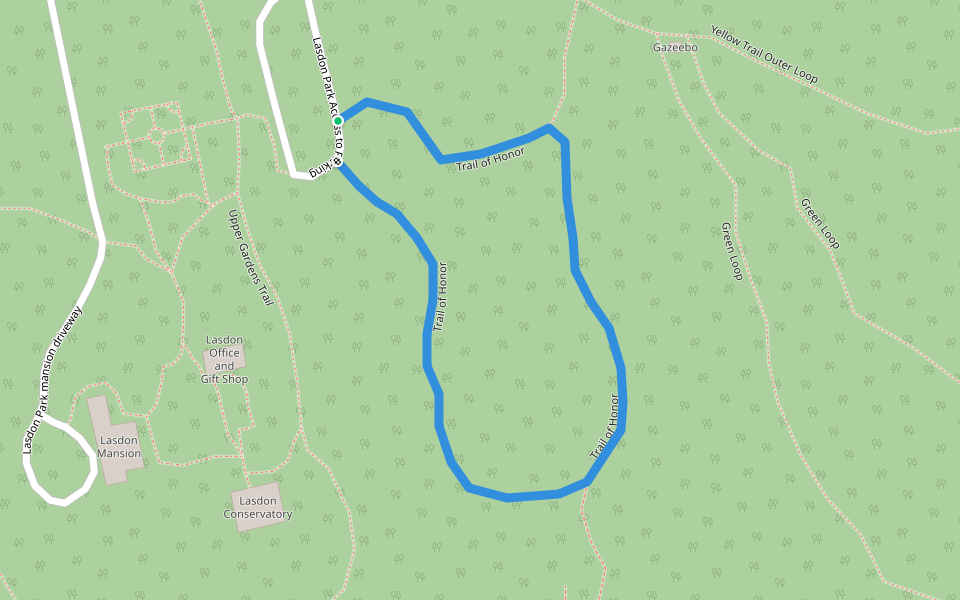 Trail of Honor walking route map in Katonah