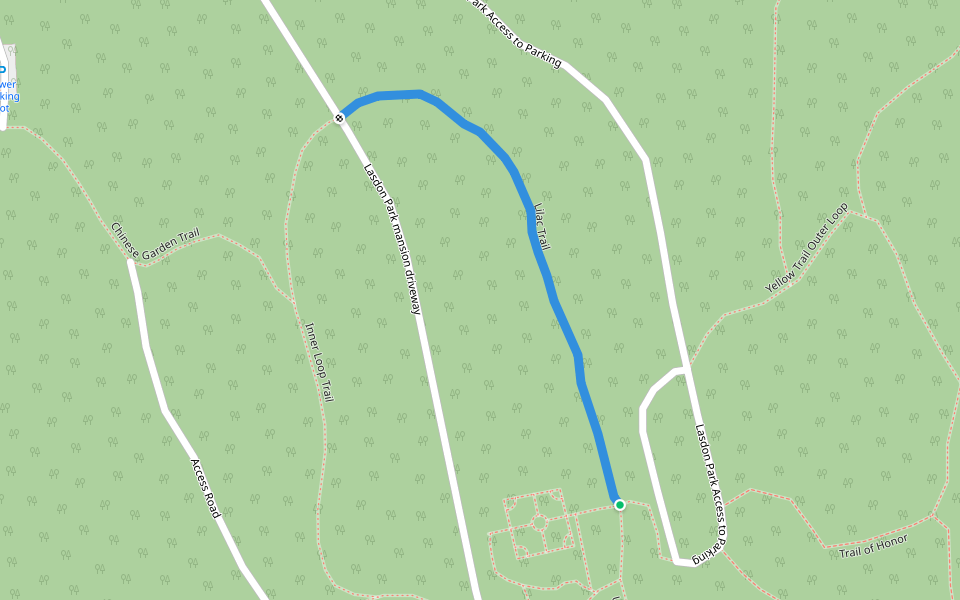 Lilac Trail walking route map in Katonah