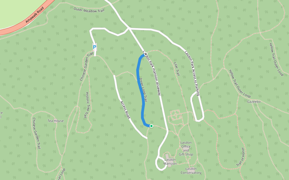 Inner Loop Trail walking route map in Yorktown Heights
