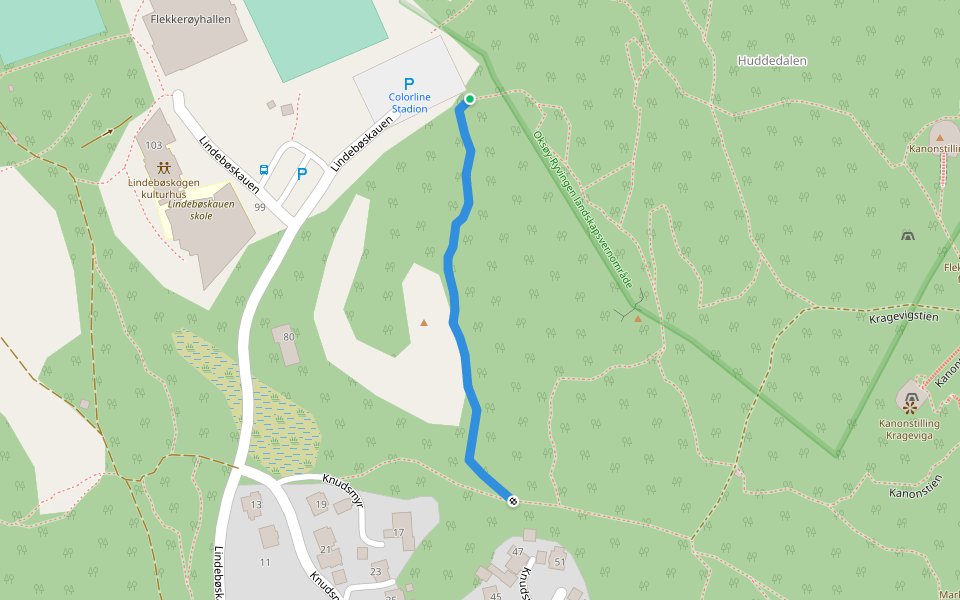 Salvesen 4 walking route map in Skålevik