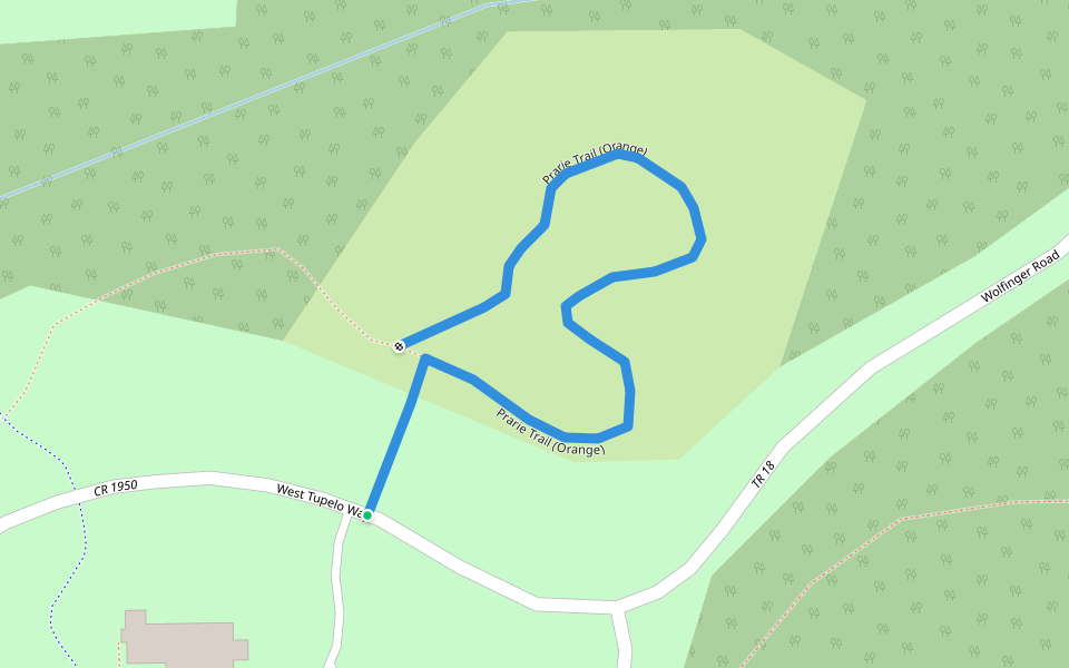 Prarie Trail (Orange) walking route map in Holland