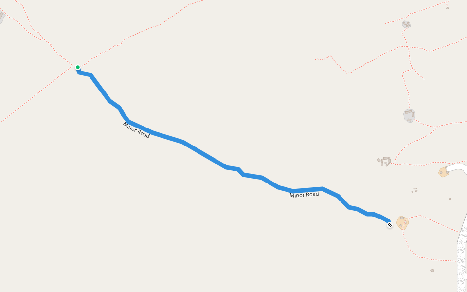 Minor Road walking route map in Mwanza