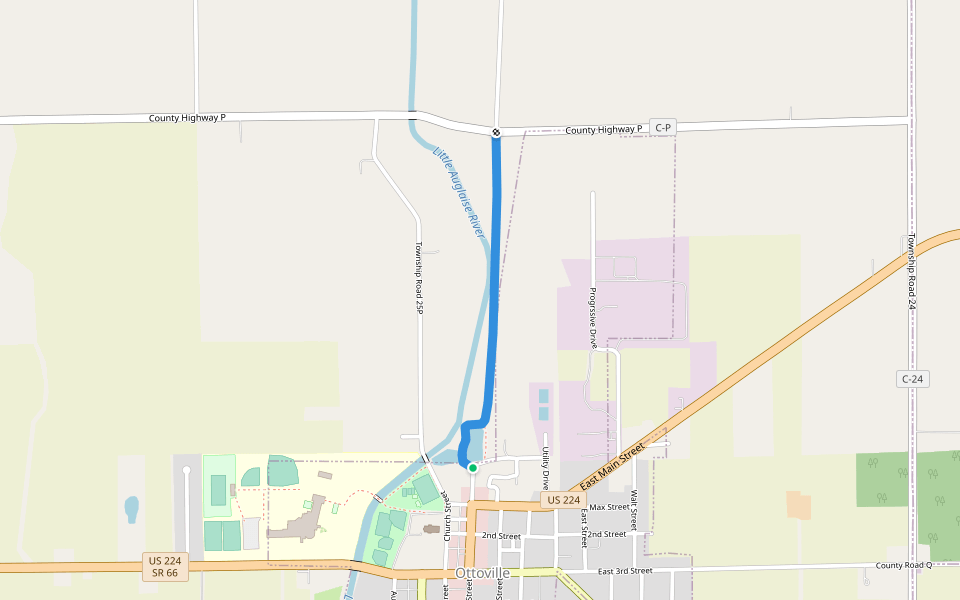 Buckeye Trail walking route map in Fort Jennings