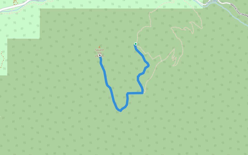 Twisted Pines Trail walking route map in Ely
