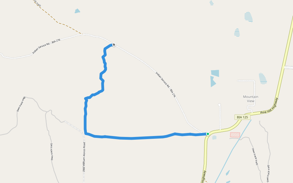 Mountainview Running Trail walking route map in Ramah