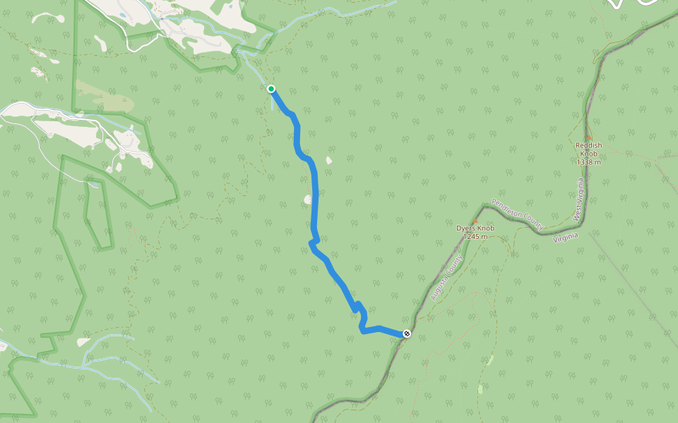Little Stoney Trail walking route map in Brandywine