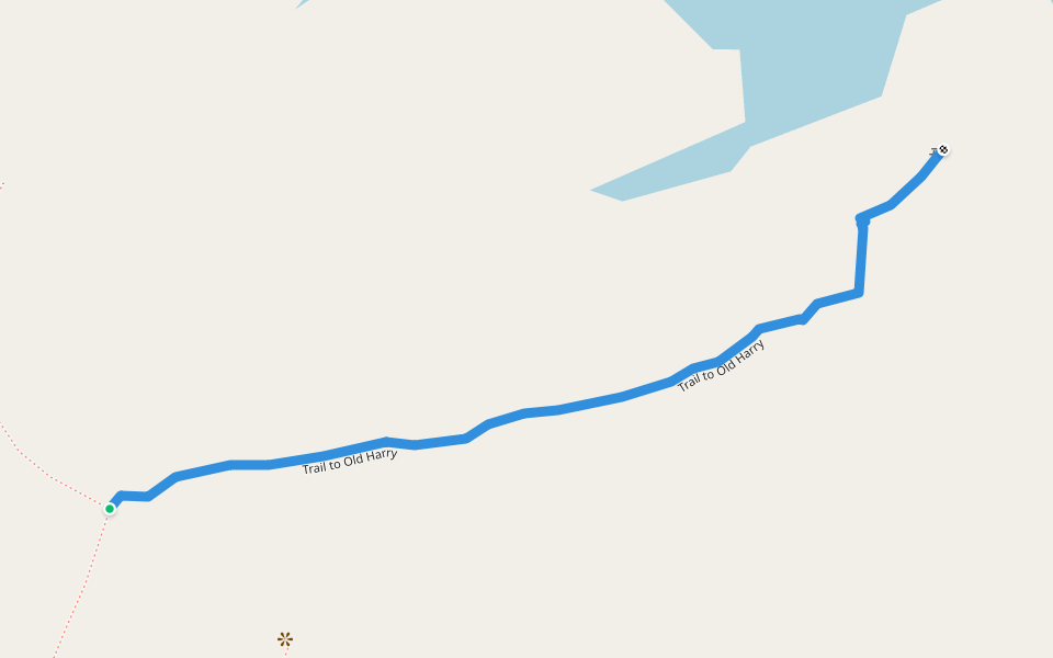 Trail to Old Harry walking route map in Salvage