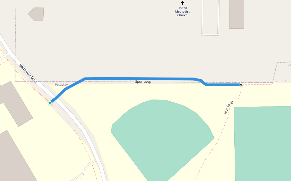 Spur Loop walking route map in Petoskey