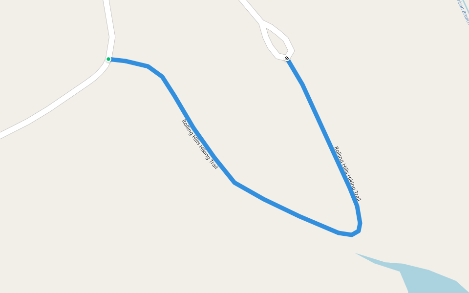 Rolling Hills Hiking Trail walking route map in Chester