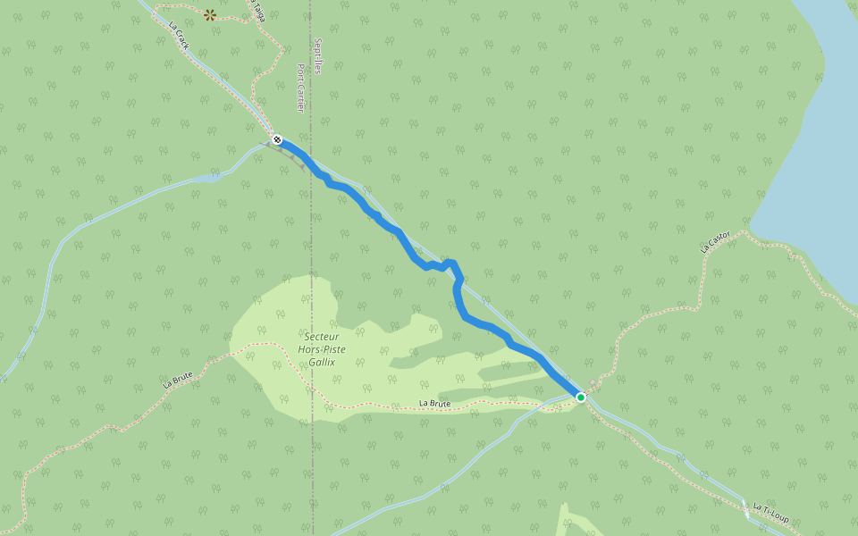 Le Palais de Glace walking route map in Sept-Îles