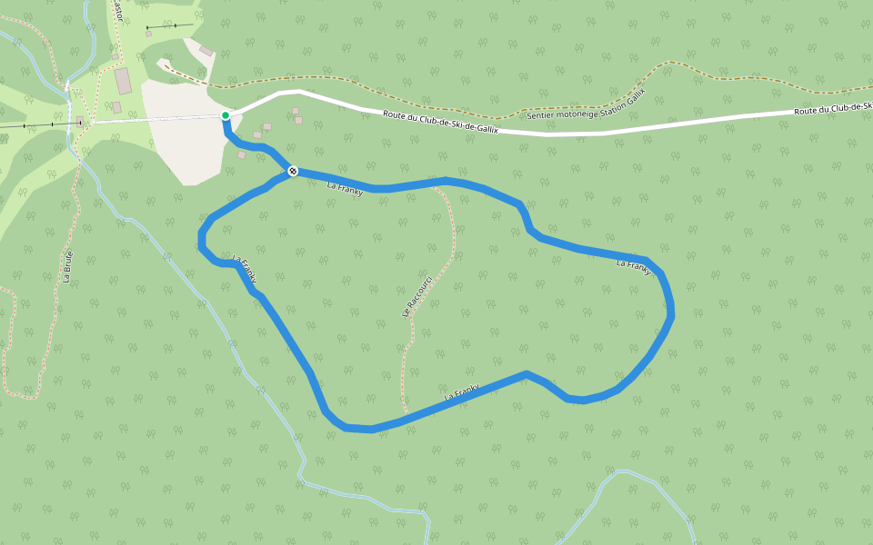 La Franky walking route map in Sept-Îles
