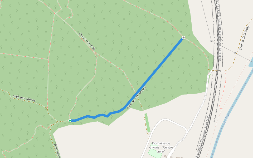 Allée des Pervenches walking route map in Ligugé