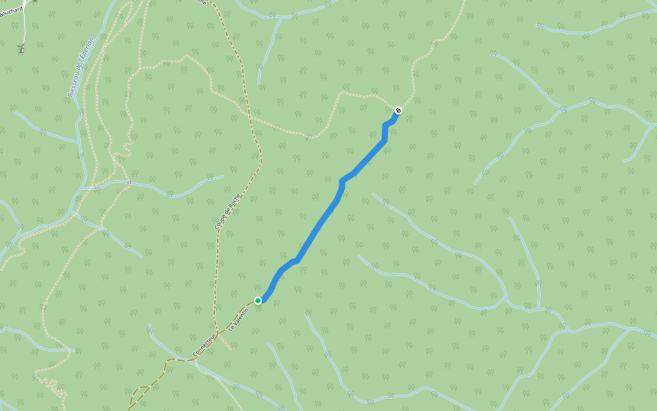 Le Valentin walking route map in Carleton-sur-Mer