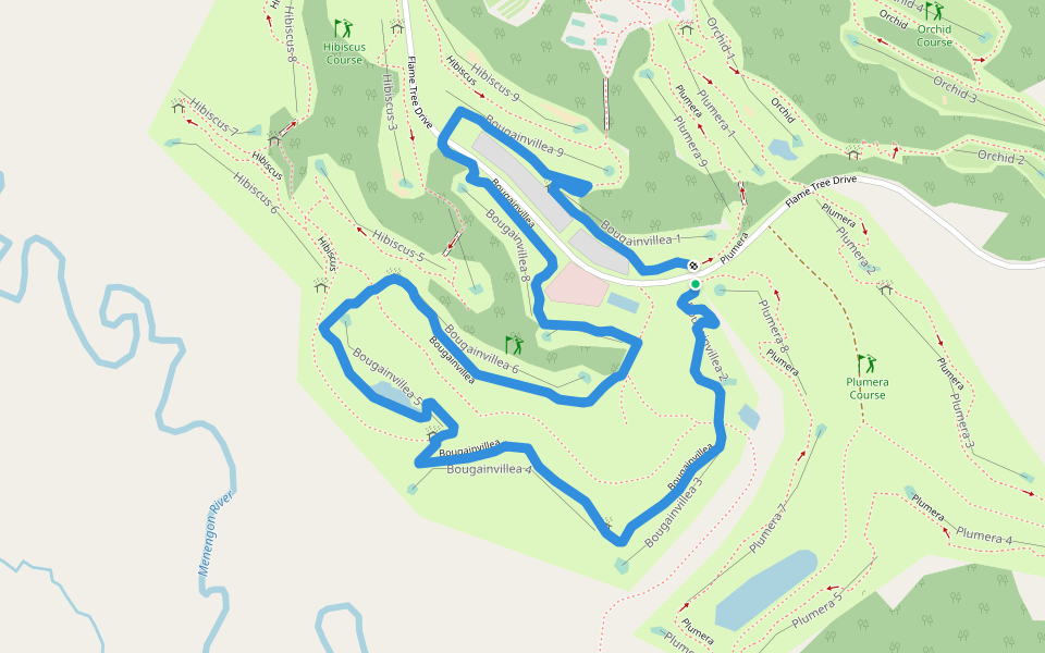 Bougainvillea walking route map in Yona