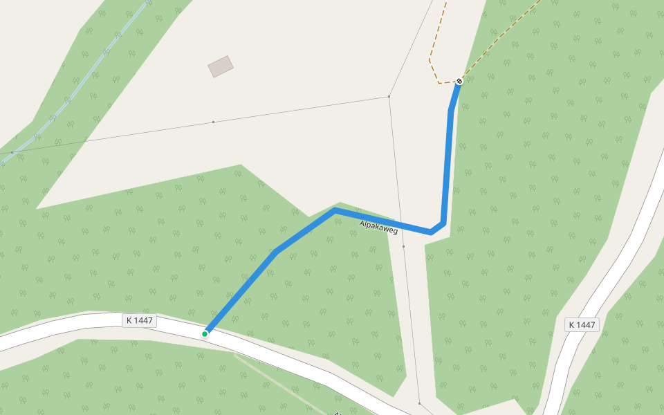 Alpakaweg walking route map in Drackenstein