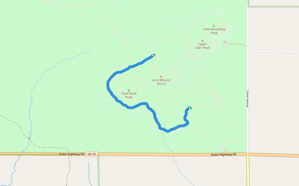 West Levis walking route map in Neillsville