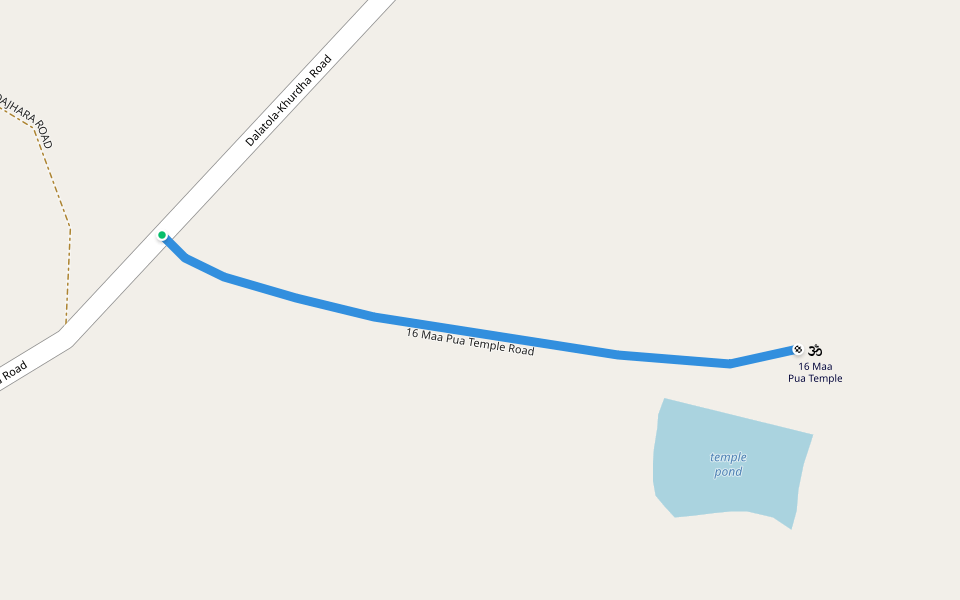 16 Maa Pua Temple Road walking route map in Dalatola