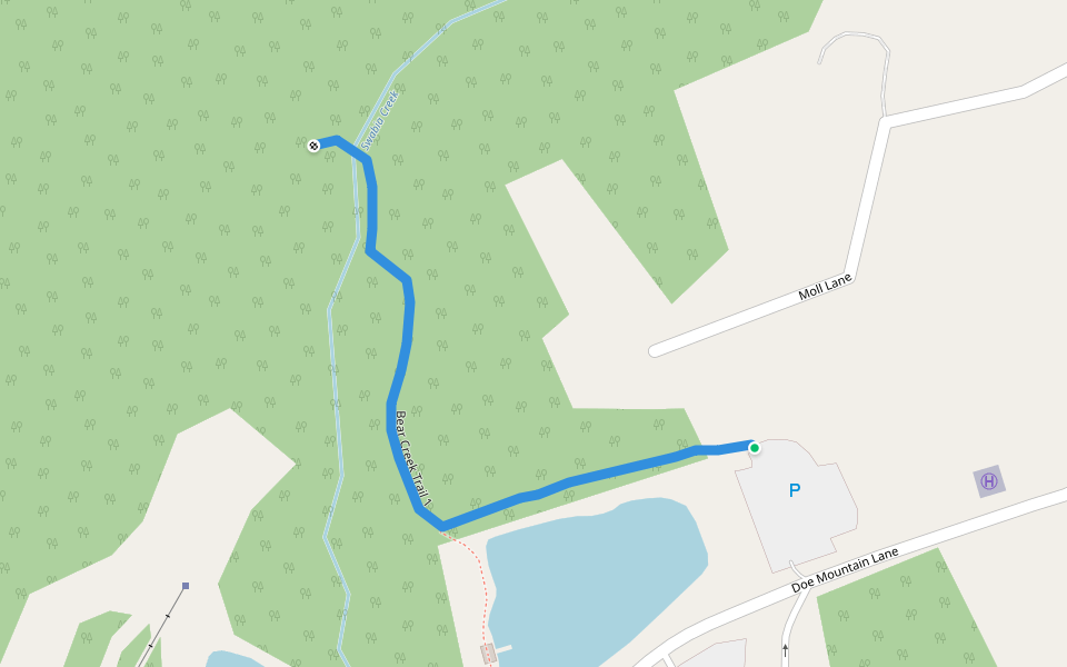 Bear Creek Trail 1 walking route map in Macungie