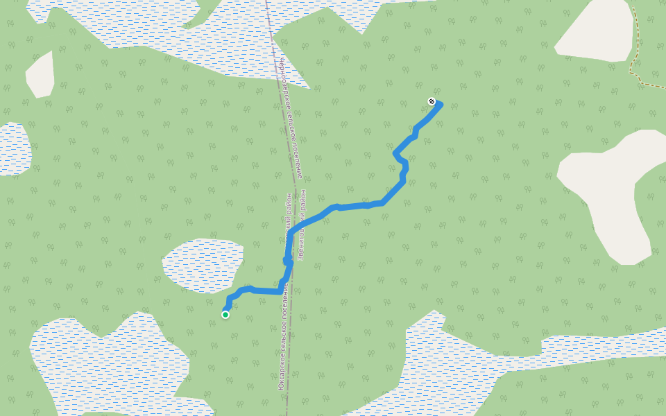 лосиная тропа walking route map in Bol'shoi Ermuchash