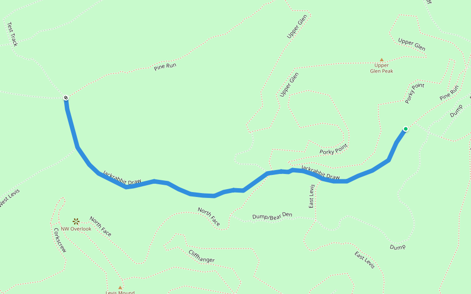 Jackrabbit Draw walking route map in Neillsville