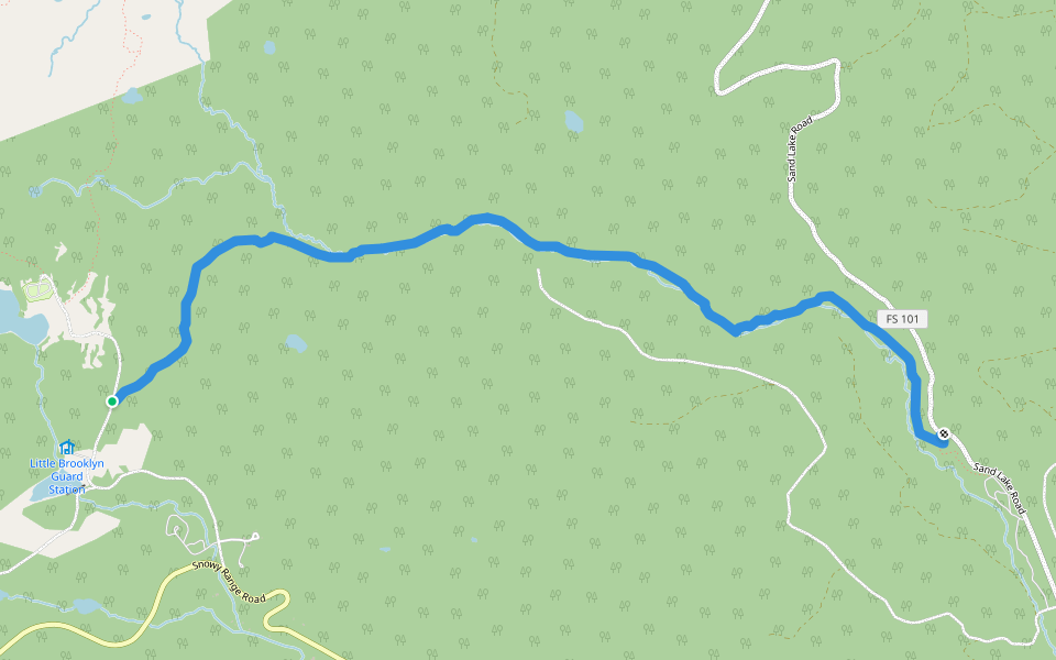 North Fork Trail walking route map in Centennial