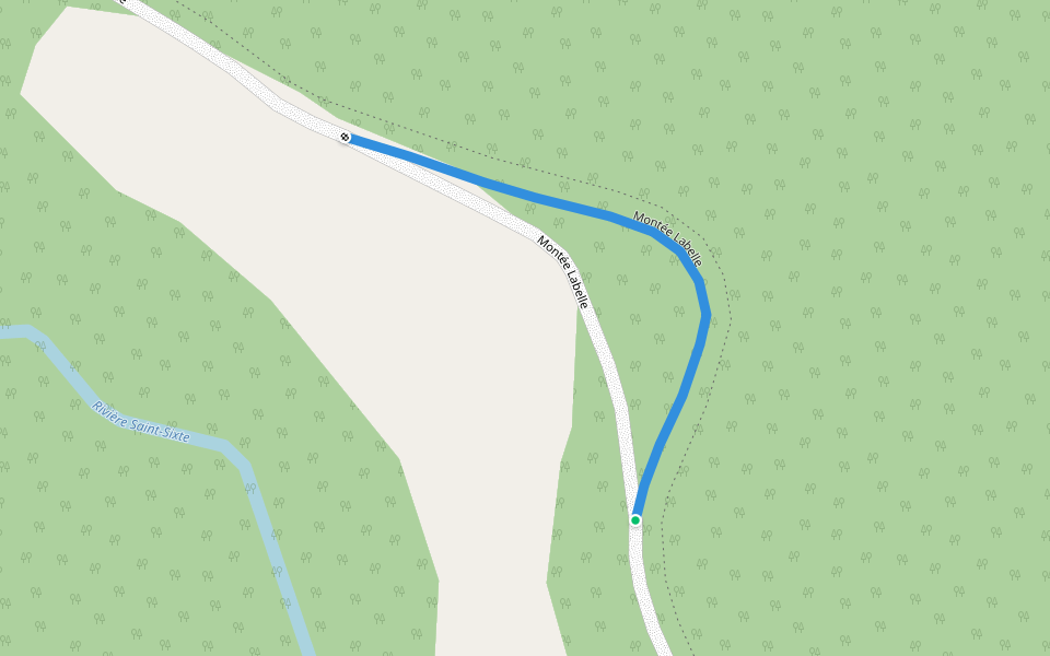 Montée Labelle walking route map in Ripon