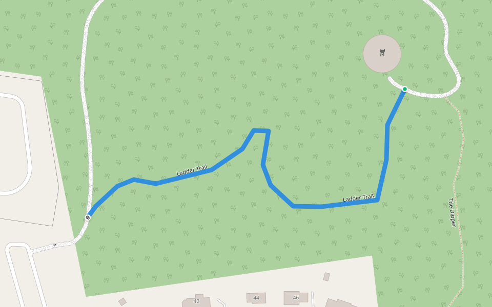 Ladder Trail walking route map in Wilmington