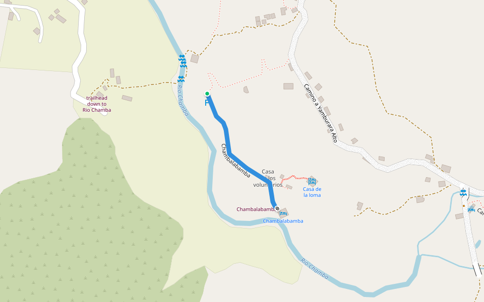 Chambalabamba walking route map in Alamor