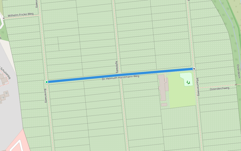 Dr. Helmuth Hörstmann Weg walking route map in Celle