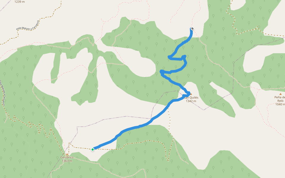 Ruta de San Quiles walking route map in Anguiano