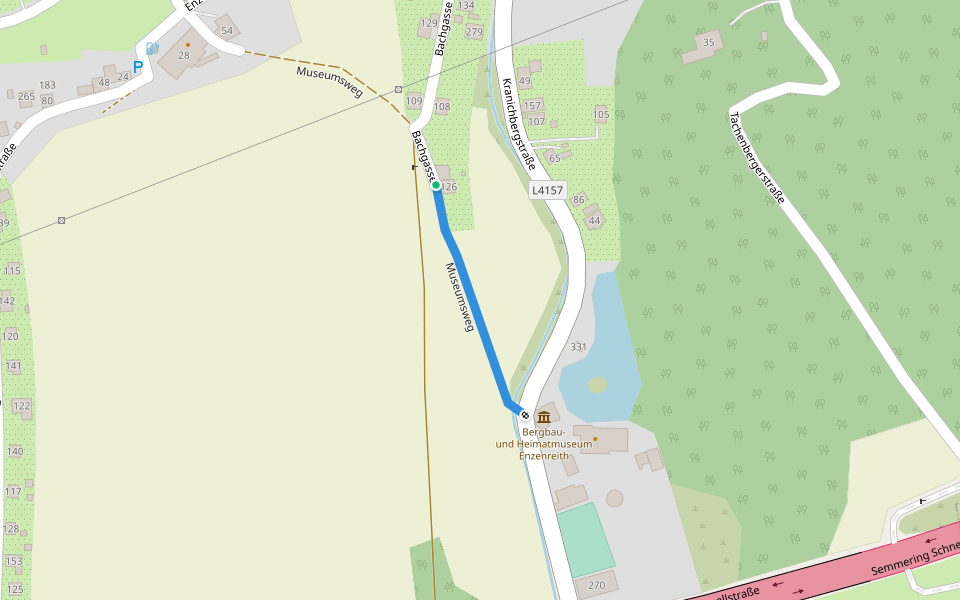 Museumsweg walking route map in Enzenreith