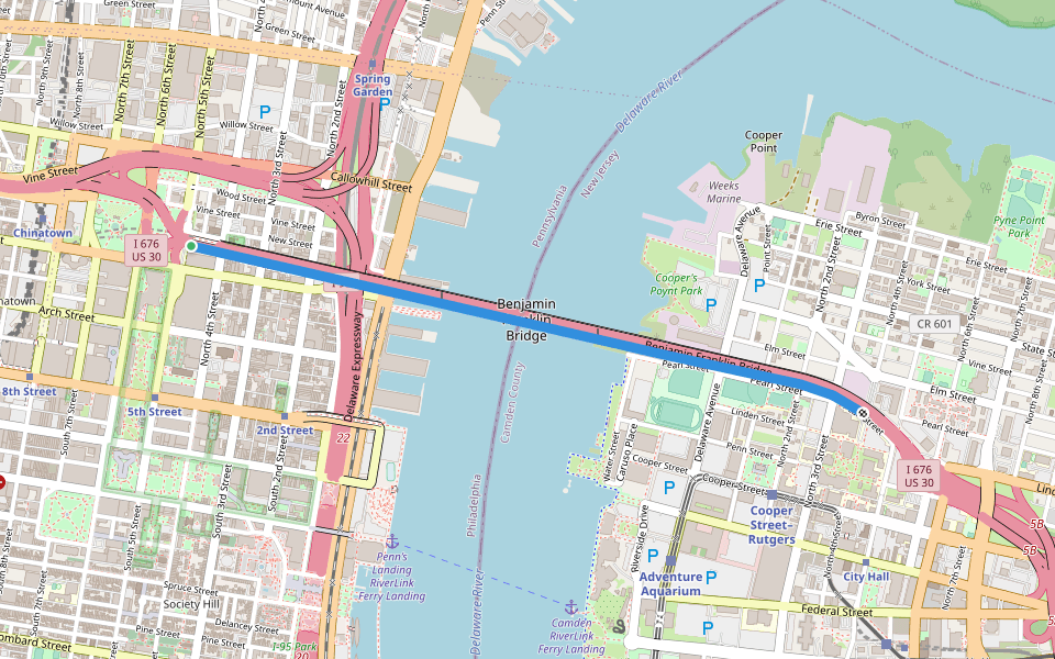 Ben Franklin Bridge Walkway (South)