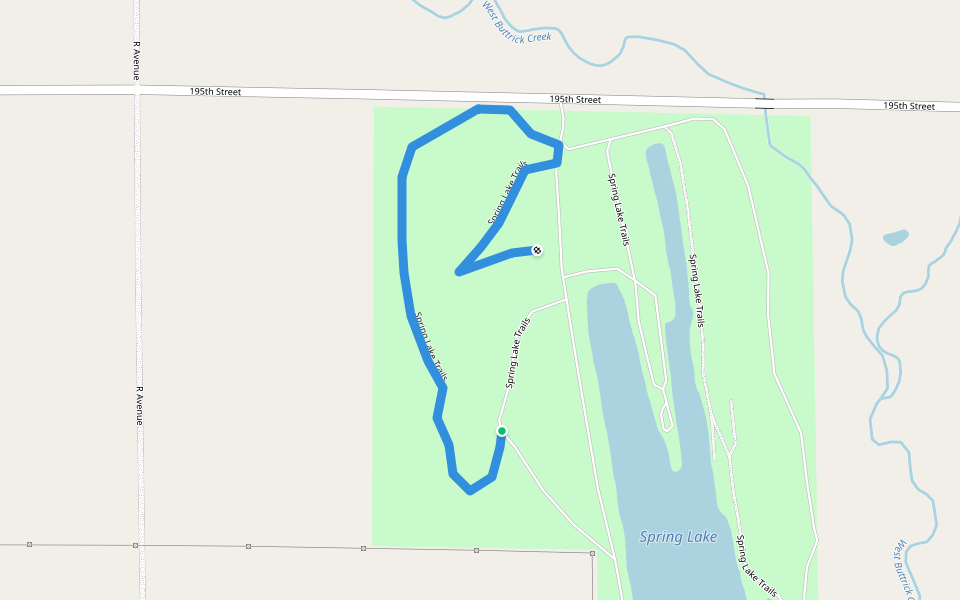 Spring Lake Trails walking route map in Jefferson