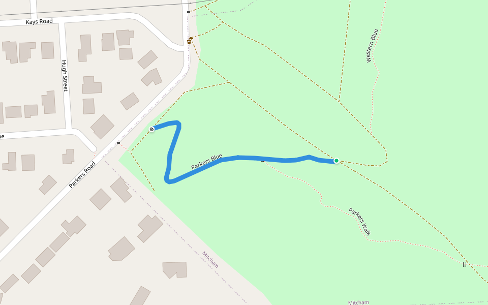Parkers Blue walking route map in Torrens Park