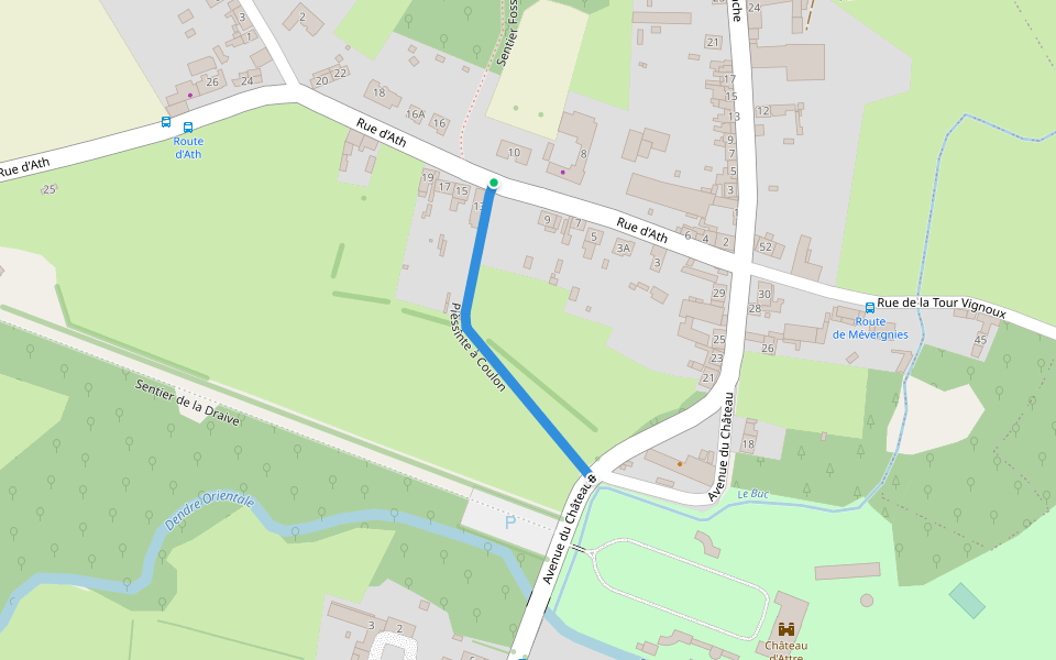 Pièssînte à Coulon walking route map in Brugelette