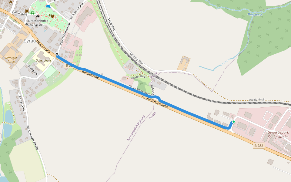 Syrau-Schöpsdrehe walking route map in Plauen