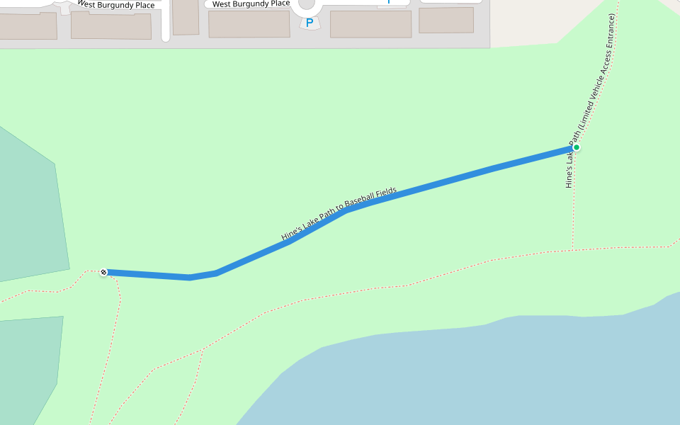 Hine's Lake Path to Baseball Fields