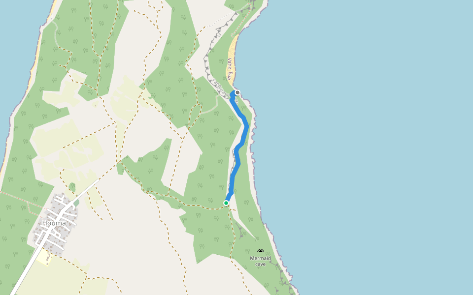 Fangatave Climbers' Track walking route map in Ohonua