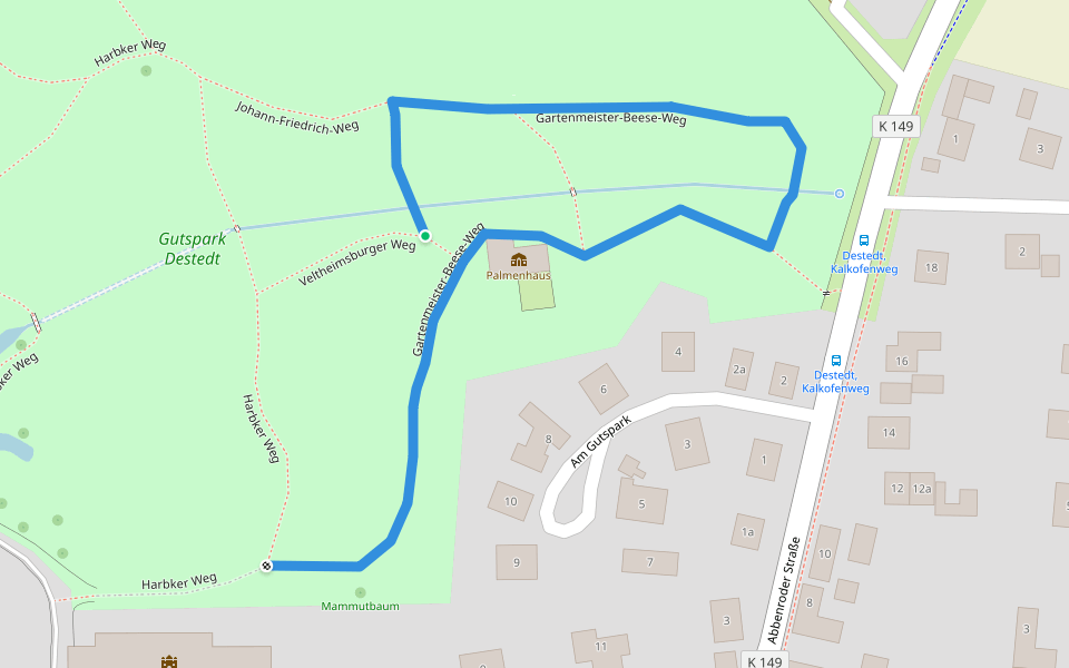 Gartenmeister-Beese-Weg walking route map in Cremlingen